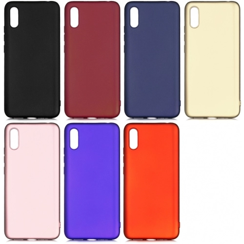 Xiaomi Redmi 9A Kılıf İnce Soft Mat Renkli Esnek Silikon Kapak - Kırmızı