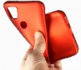 Xiaomi Redmi 9C Kılıf İnce Mat Esnek Silikon - Kırmızı