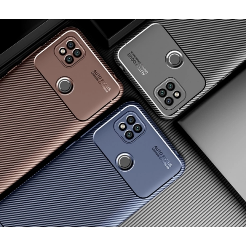 Xiaomi Redmi 9C Kılıf Silikon Parmak İzi Bırakmayan Karbon Soft Negro Kapak - Lacivert