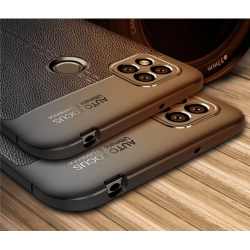 Xiaomi Redmi 9C Kılıf Deri Görünümlü Lüks Parmak İzi Bırakmaz Niss Silikon Kapak - Lacivert