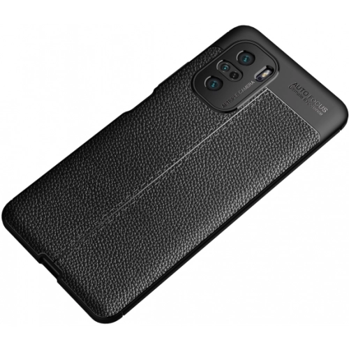 Xiaomi Redmi K40 Kılıf Deri Görünümlü Lüks Parmak İzi Bırakmaz Niss Silikon Kapak - Lacivert