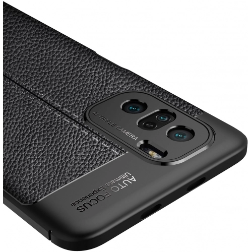 Xiaomi Redmi K40 Kılıf Deri Görünümlü Lüks Parmak İzi Bırakmaz Niss Silikon Kapak - Lacivert