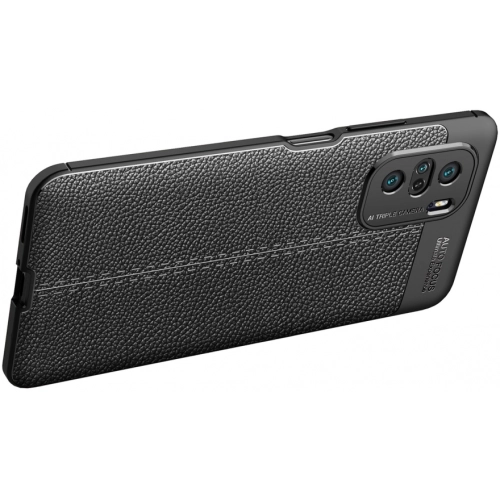 Xiaomi Redmi K40 Kılıf Deri Görünümlü Lüks Parmak İzi Bırakmaz Niss Silikon Kapak - Lacivert