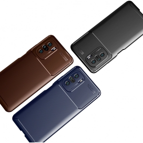 Xiaomi Redmi K40 Kılıf Silikon Parmak İzi Bırakmayan Karbon Soft Negro Kapak - Lacivert