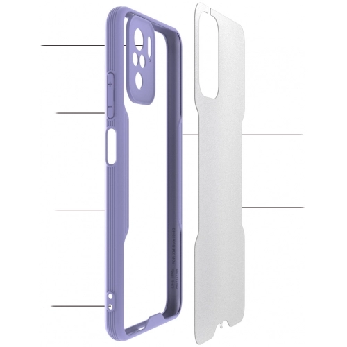 Xiaomi Redmi Note 10 Kılıf Renkli Silikon Kamera Lens Korumalı Şeffaf Parfe Kapak - Pembe