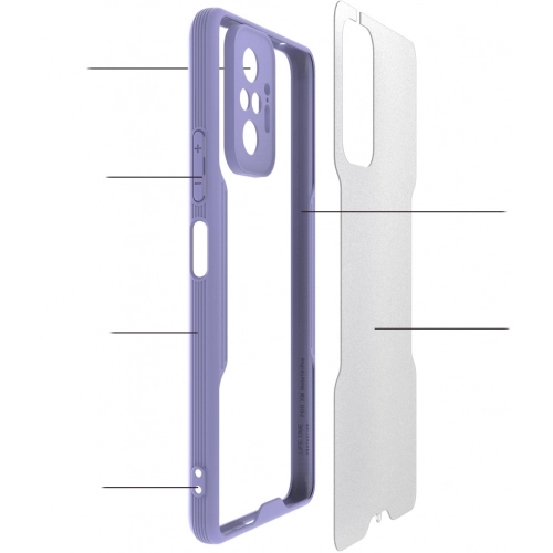 Xiaomi Redmi Note 10 Pro Kılıf Renkli Silikon Kamera Lens Korumalı Şeffaf Parfe Kapak - Kırmızı