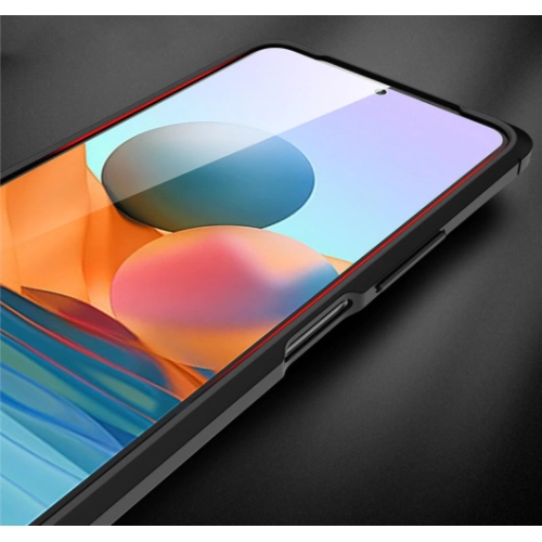 Xiaomi Redmi Note 10 Pro Kılıf Deri Görünümlü Lüks Parmak İzi Bırakmaz Niss Silikon Kapak - Lacivert