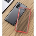 Xiaomi Redmi Note 10 Pro Kılıf Volks Serisi Kenarları Silikon Arkası Şeffaf Sert Kapak - Kırmızı