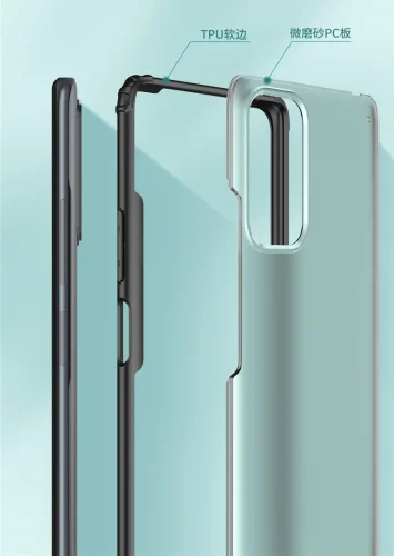 Xiaomi Redmi Note 10 Pro Kılıf Volks Serisi Kenarları Silikon Arkası Şeffaf Sert Kapak - Lacivert