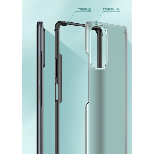 Xiaomi Redmi Note 10 Pro Kılıf Volks Serisi Kenarları Silikon Arkası Şeffaf Sert Kapak - Lacivert