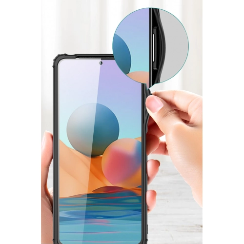 Xiaomi Redmi Note 10 Pro Kılıf Volks Serisi Kenarları Silikon Arkası Şeffaf Sert Kapak - Lacivert