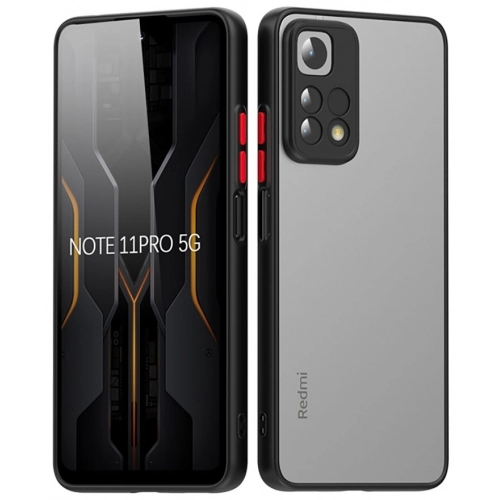 Xiaomi Redmi Note 11 Pro Kılıf Kamera Korumalı Arkası Şeffaf Mat Silikon Kapak - Yeşil