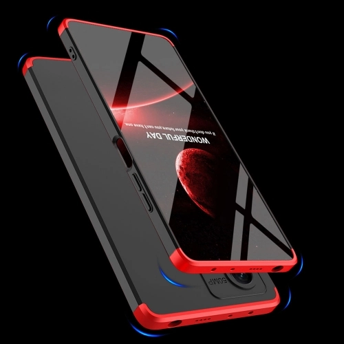 Xiaomi Redmi Note 12 Pro Kılıf 3 Parçalı 360 Tam Korumalı Rubber AYS Kapak - Siyah