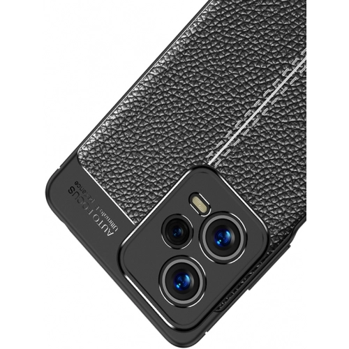 Xiaomi Redmi Note 12 Pro Kılıf Deri Görünümlü Lüks Parmak İzi Bırakmaz Niss Silikon Kapak - Lacivert