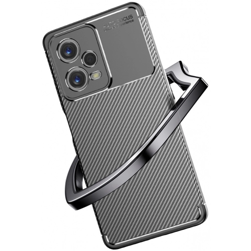 Xiaomi Redmi Note 12 Pro Kılıf Silikon Parmak İzi Bırakmayan Karbon Soft Negro Kapak - Lacivert