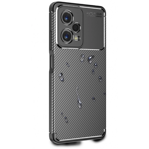 Xiaomi Redmi Note 12 Pro Kılıf Silikon Parmak İzi Bırakmayan Karbon Soft Negro Kapak - Lacivert