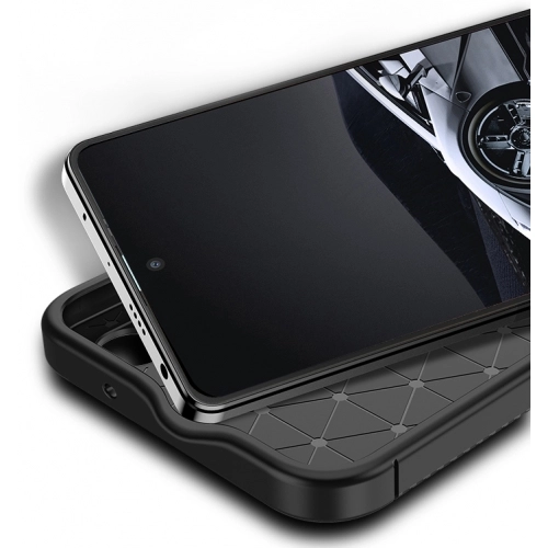 Xiaomi Redmi Note 12 Pro Kılıf Silikon Parmak İzi Bırakmayan Karbon Soft Negro Kapak - Lacivert