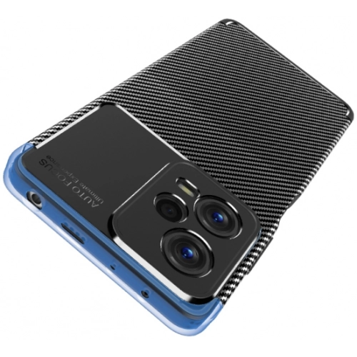 Xiaomi Redmi Note 12 Pro Kılıf Silikon Parmak İzi Bırakmayan Karbon Soft Negro Kapak - Lacivert