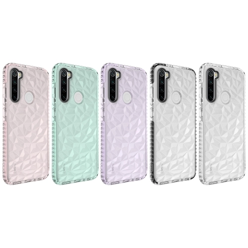 Xiaomi Redmi Note 8 Kılıf Prizma Şeffaf Silikon Buzz Kapak - Mor