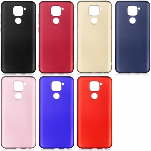 Xiaomi Redmi Note 9 Kılıf İnce Soft Mat Renkli Esnek Silikon Kapak - Gold