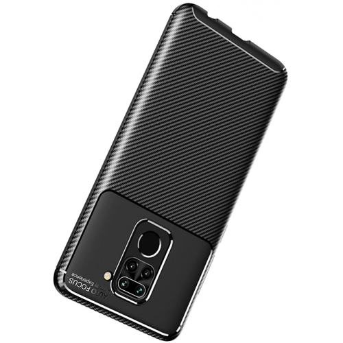 Xiaomi Redmi Note 9 Kılıf Silikon Parmak İzi Bırakmayan Karbon Soft Negro Kapak - Lacivert
