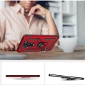 Xiaomi Redmi Note 9 Kılıf Silikon Zırhlı Standlı Yüzüklü Mıknatıslı Tank Kapak - Kırmızı