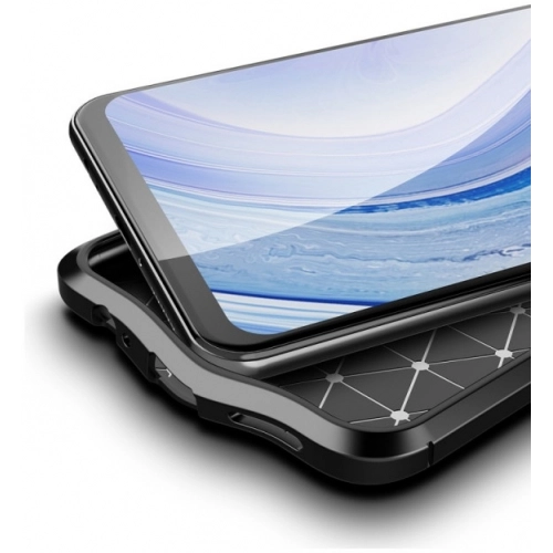 Xiaomi Redmi Note 9 Kılıf Deri Görünümlü Lüks Parmak İzi Bırakmaz Niss Silikon Kapak - Lacivert