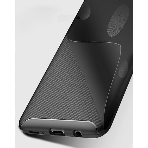 Xiaomi Redmi Note 9 Pro Kılıf Silikon Parmak İzi Bırakmayan Karbon Soft Negro Kapak - Lacivert