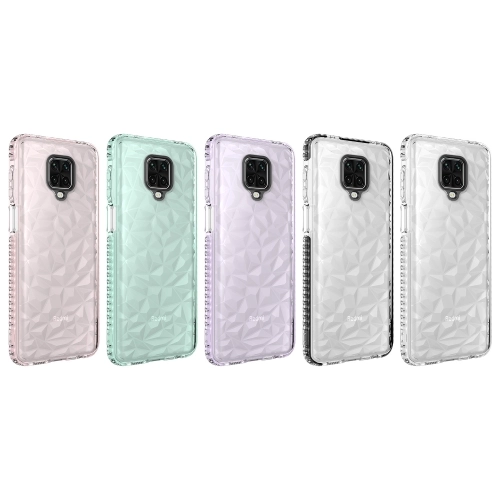 Xiaomi Redmi Note 9 Pro Kılıf Prizma Şeffaf Silikon Buzz Kapak - Yeşil