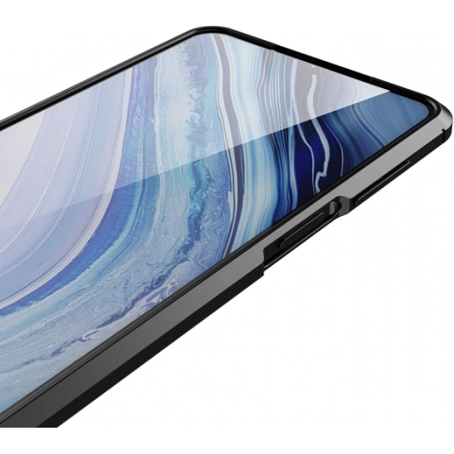 Xiaomi Redmi Note 9 Pro Kılıf Deri Görünümlü Lüks Parmak İzi Bırakmaz Niss Silikon Kapak - Lacivert