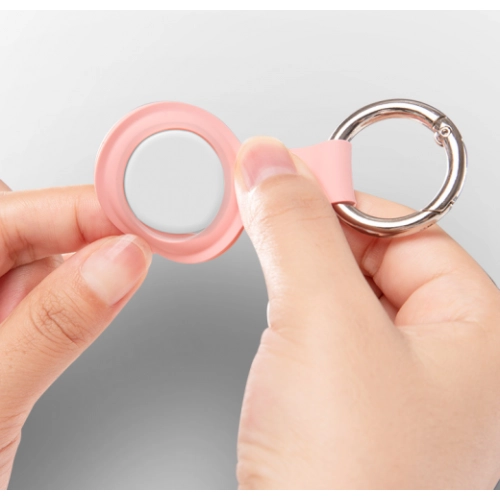 Zore Apple Airtag Silikon Anahtarlık - Pembe