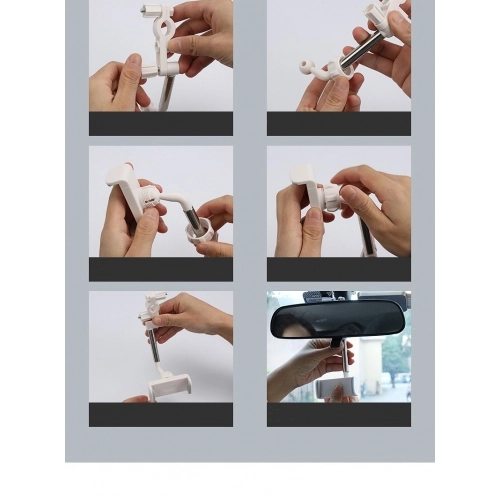 Zore Dikiz Aynası Araç Telefon Tutucu LG01 - Beyaz