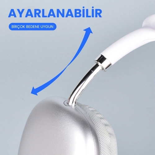 Zore P9 Hi-Fi Ses Kalitesi Ayarlanabilir ve Katlanabilir Kulak Üstü Bluetooth Kulaklık - Beyaz