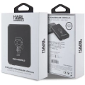 Karl Lagerfeld Led Işıklı Göstergeli Magsafe Magnetik Orjinal Lisanslı Powerbank 5000 Mah - Siyah