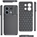 Redmi Note 13 Pro 4G Kılıf Silikon Parmak İzi Bırakmayan Karbon Soft Negro Kapak - Siyah