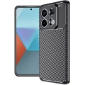 Redmi Note 13 Pro 4G Kılıf Silikon Parmak İzi Bırakmayan Karbon Soft Negro Kapak - Siyah