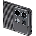 Redmi Note 13 Pro 4G Kılıf Silikon Parmak İzi Bırakmayan Karbon Soft Negro Kapak - Siyah