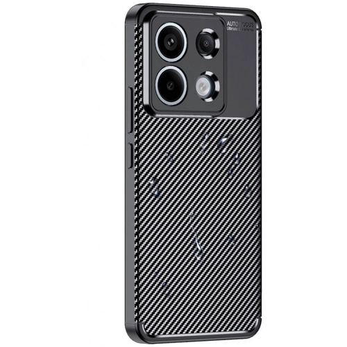 Redmi Note 13 Pro 4G Kılıf Silikon Parmak İzi Bırakmayan Karbon Soft Negro Kapak - Siyah