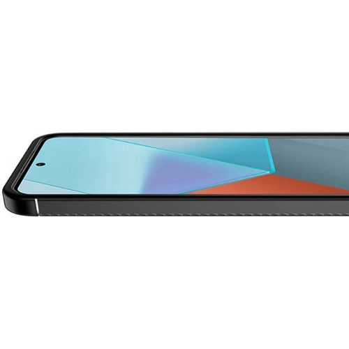 Redmi Note 13 Pro 4G Kılıf Silikon Parmak İzi Bırakmayan Karbon Soft Negro Kapak - Siyah