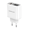Konfulon C66 Type-C PD 20W Dijital Seyahat Hızlı Şarj Cihazı - Beyaz
