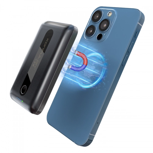 Konfulon PowerBank Magnetic Wireless Magsafe 15W + PD 18W M16W - Siyah