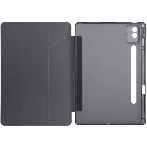 Lenovo Idea Tab Pro 12.7 TB-373FU Kılıf Standlı Tri Folding Kalemlikli Silikon Smart Cover - Koyu Yeşil