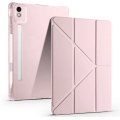 Lenovo Idea Tab Pro 12.7 TB-373FU Kılıf Standlı Tri Folding Kalemlikli Silikon Smart Cover - Rose Gold