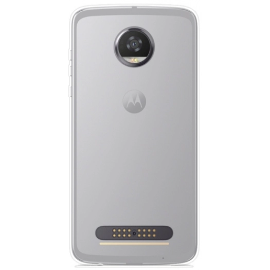 Lenovo Moto Z2 Play Kılıf Ultra İnce Kaliteli Esnek Silikon 0.2mm - Şeffaf