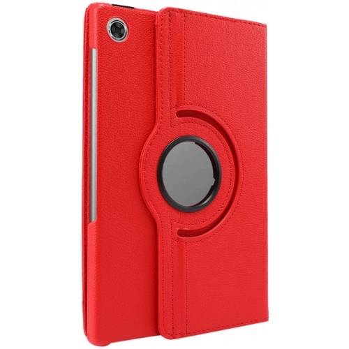 Lenovo Tab M10 Plus TB-125F - TB-128F 3. Jenerasyon Tablet Kılıfı 360 Derece Dönebilen Standlı Kapak - Kırmızı