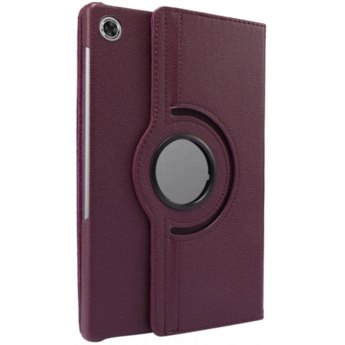 Lenovo Tab M10 Plus TB-125F - TB-128F 3. Jenerasyon Tablet Kılıfı 360 Derece Dönebilen Standlı Kapak - Mürdüm