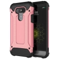 LG G5 Kılıf Zırhlı Tank Crash Silikon Kapak - Pembe
