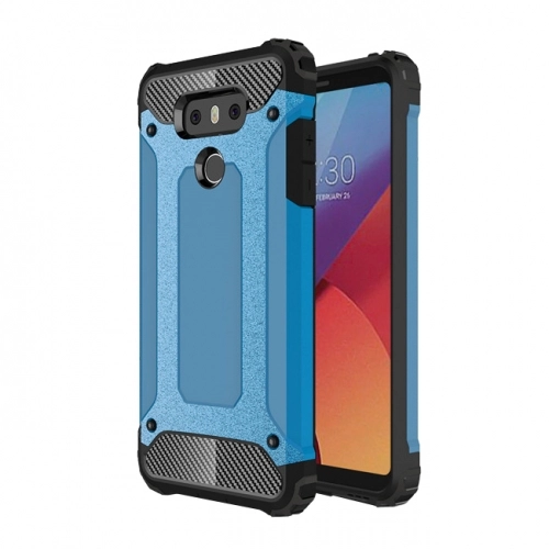 LG G6 Kılıf Zırhlı Tank Crash Silikon Kapak - Mavi
