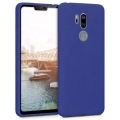 LG G7 ThinQ Kılıf İnce Soft Mat Renkli Esnek Silikon Kapak - Lacivert