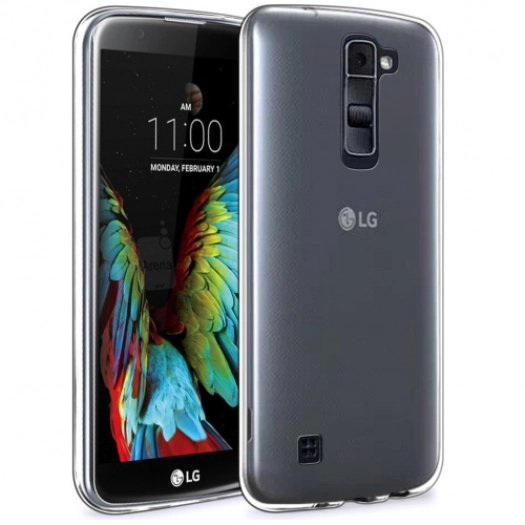 LG K10 Kılıf Ultra İnce Kaliteli Esnek Silikon 0.2mm - Şeffaf